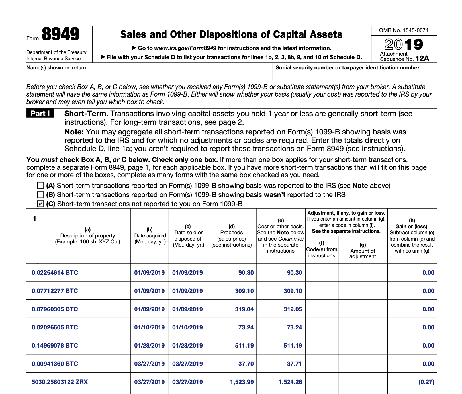 1099 b for crypto