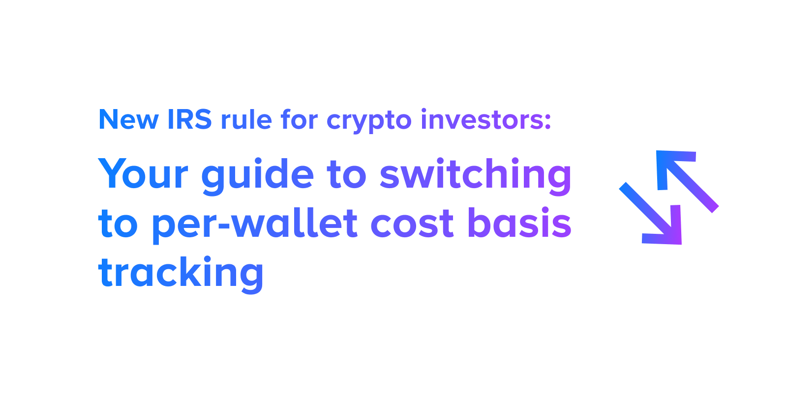 Compulsory Universal to Per-Wallet tracking method switch for your crypto